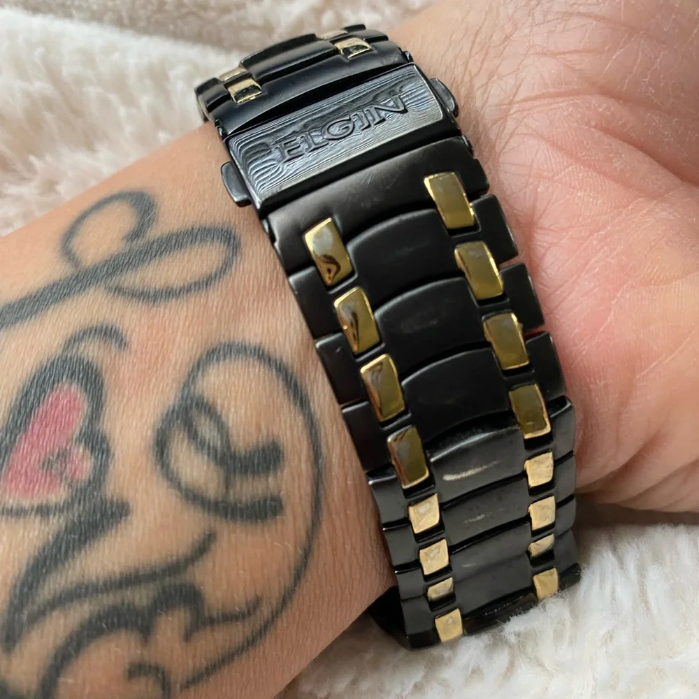 Black and Gold Elgin Watch. Mens. ⌚️ - Picture 4 of 6